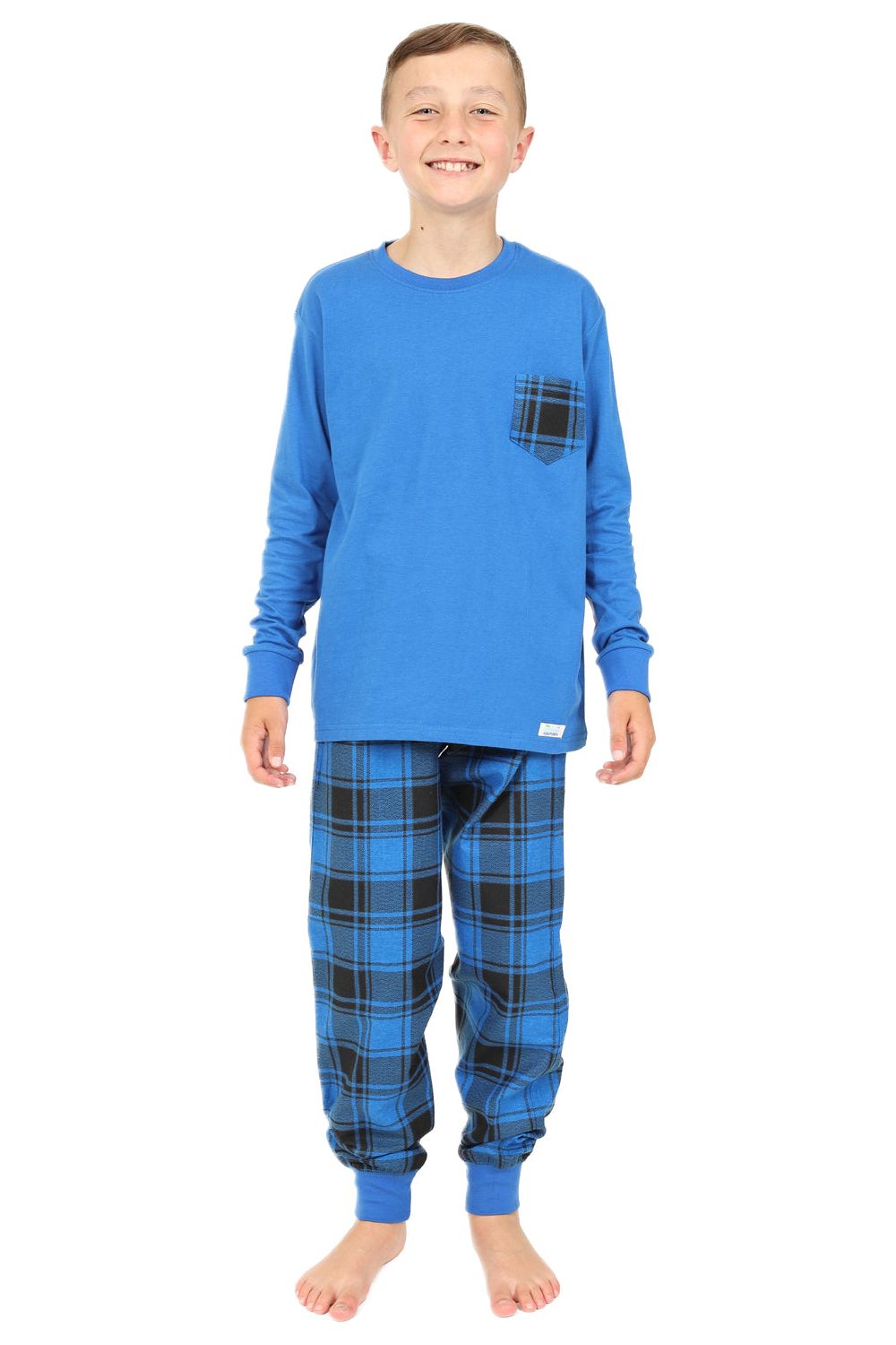 Boys checked online pajamas