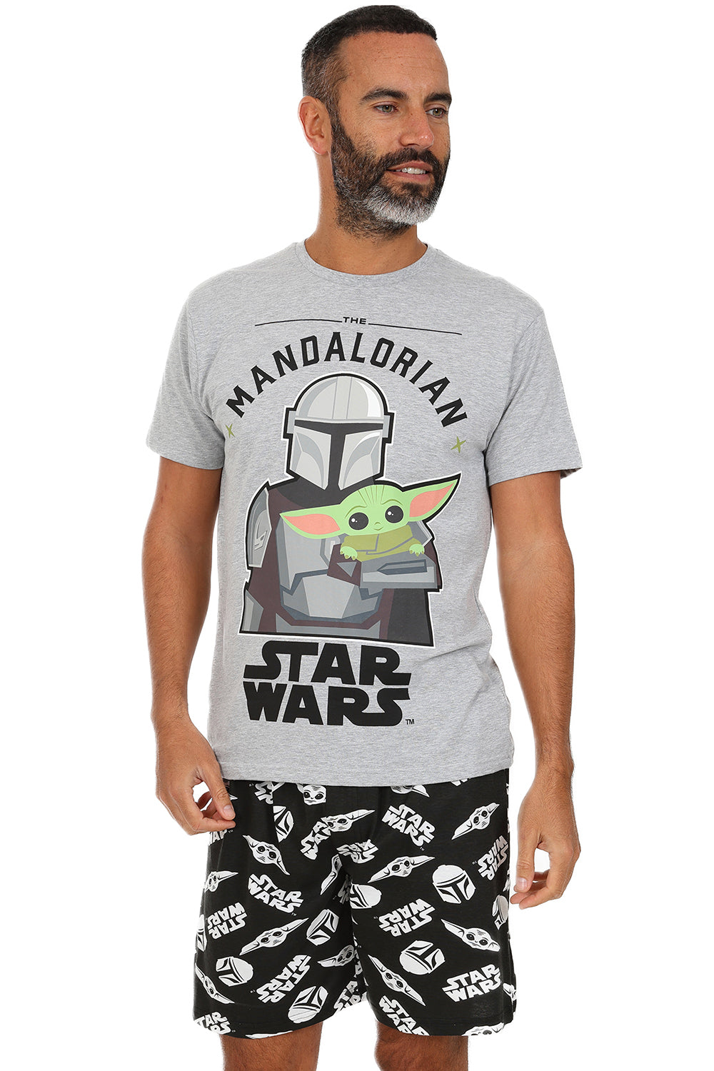 Men s Star Wars The Mandalorian Baby Yoda Child Cotton Short Pyjamas