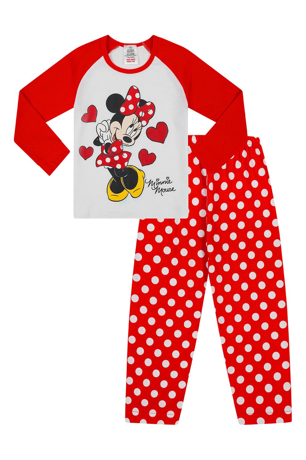 Girls minnie 2024 mouse pajamas