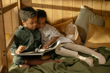 Kids reading a book