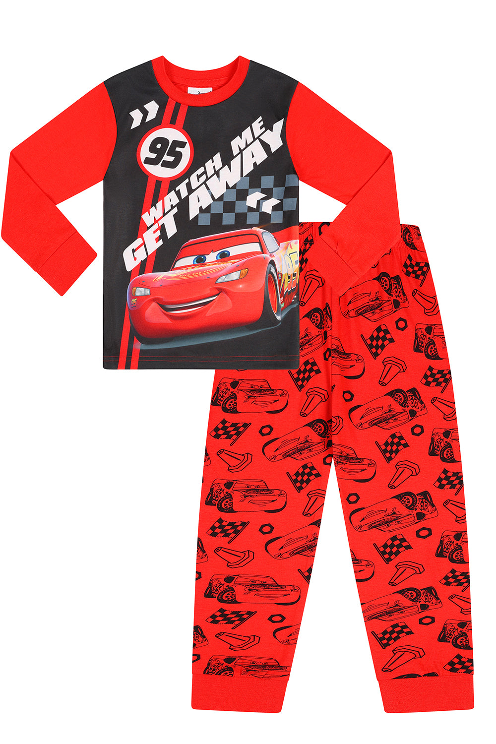 Disney Cars Lightning McQueen Watch Me Get Away Long Pyjamas W24