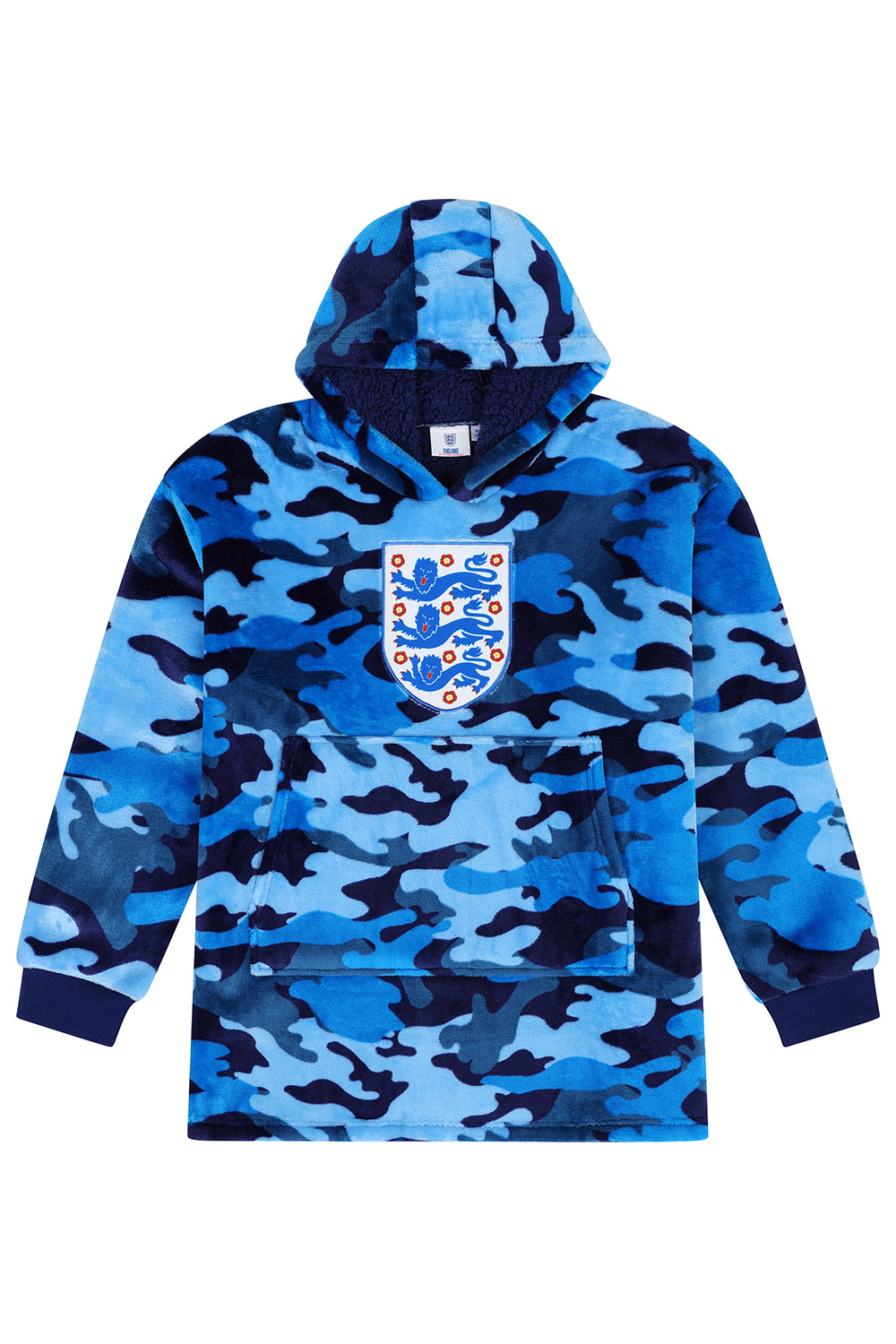 England Football Club Camouflage Fully Lined Oversized Fleece Hoodie