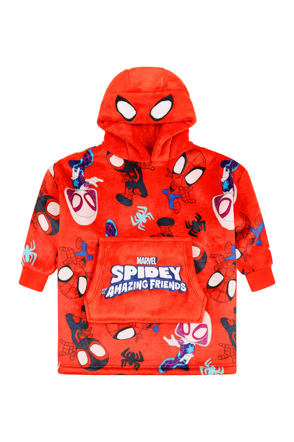 Marvel Spidey And His Amazing Friends Kids Fully Lined Luxury Oversized Fleece Hoodie