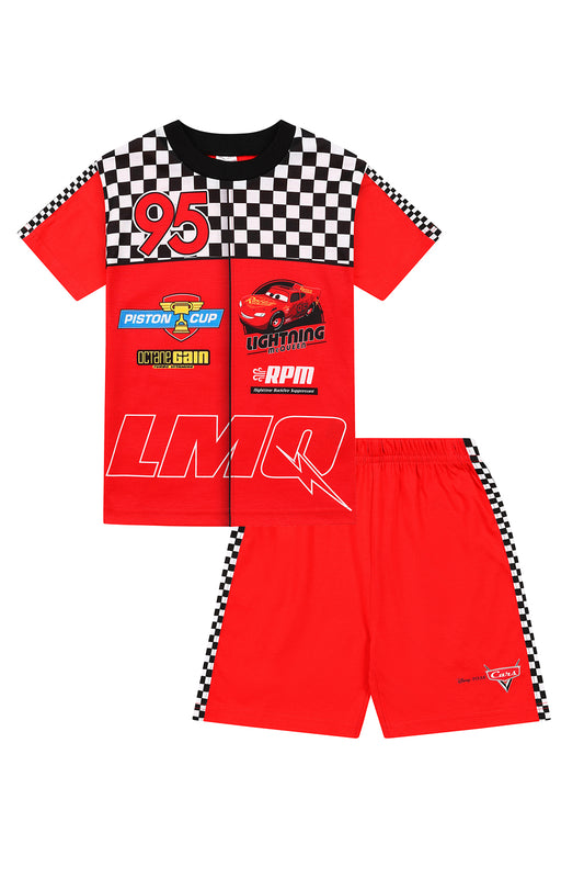 Disney Pixar Boys Girls Cars Racing Suit Short Pyjama Set