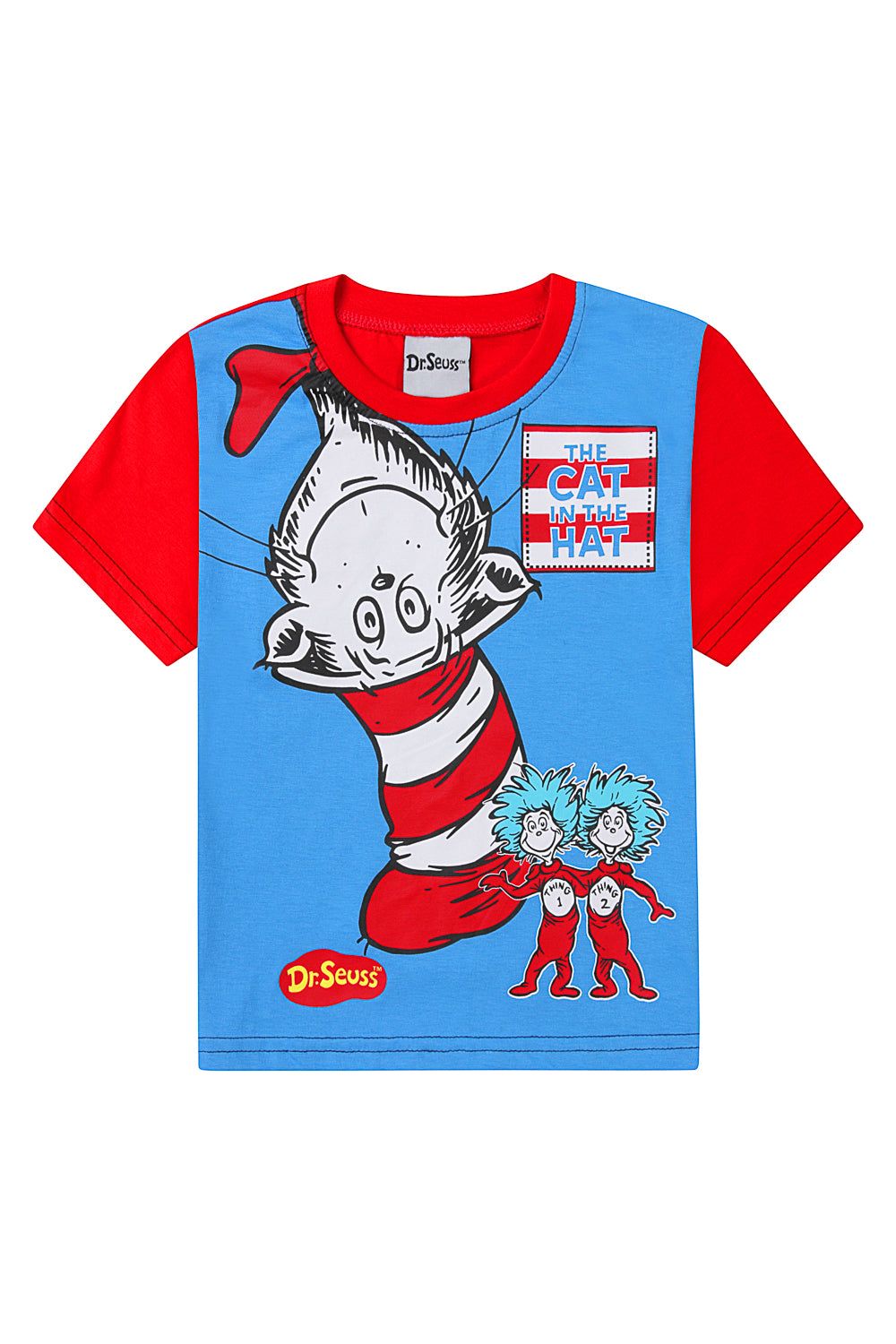 Official Dr Seuss Short Thing 1 Thing 2 Pyjamas Red