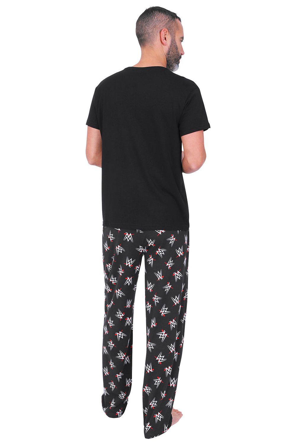 Men s Official WWE Wrestling Long Pyjamas Sizes S to 2XL Mens Pjs