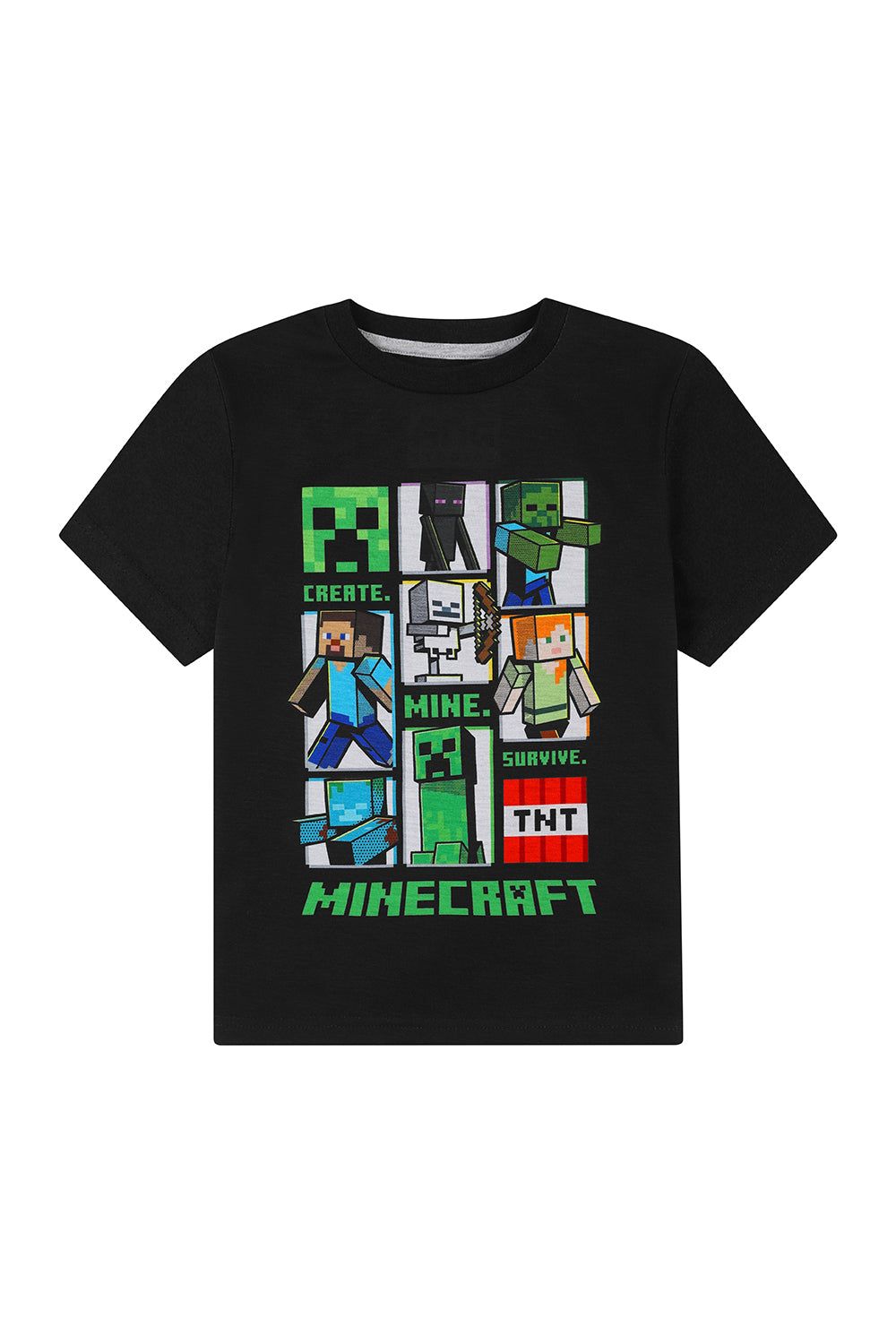 Boys Official Minecraft Creeper Gamer Short Pyjamas 6 to 15 Years - Pyjamas.com