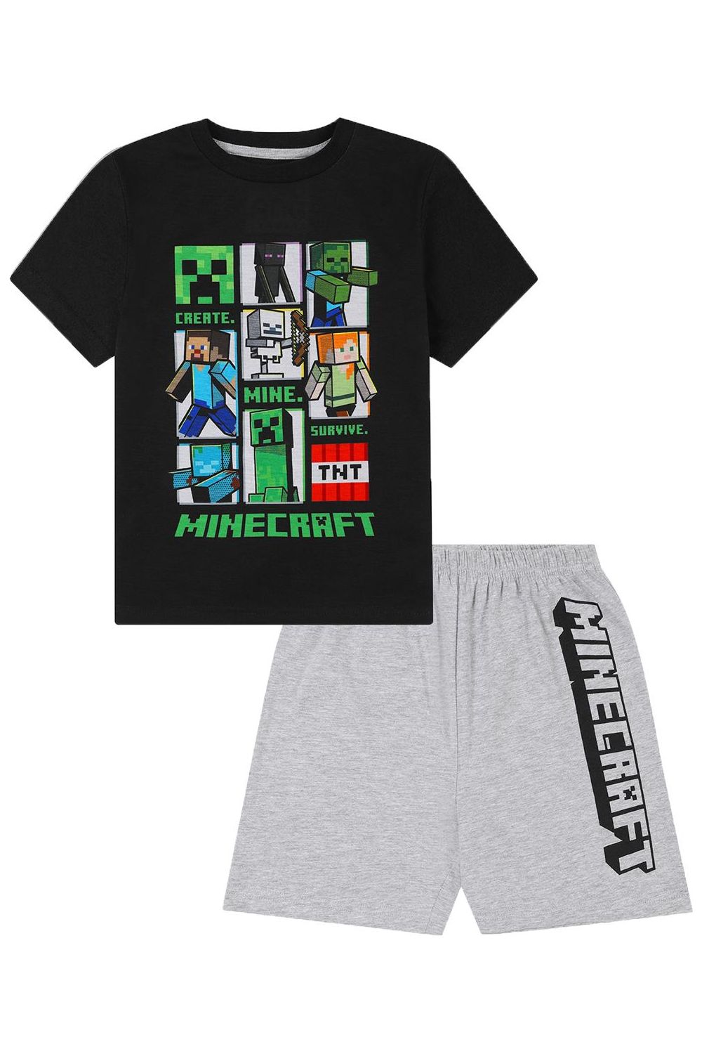 Boys Official Minecraft Creeper Gamer Short Pyjamas 6 to 15 Years - Pyjamas.com