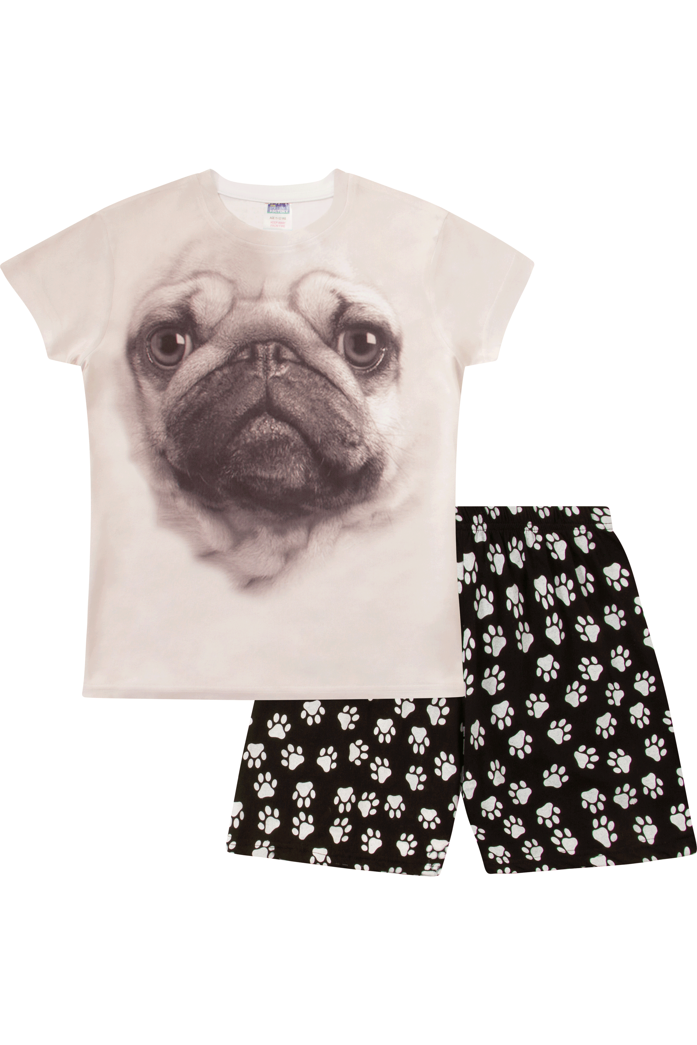 Girls pug pyjamas sale